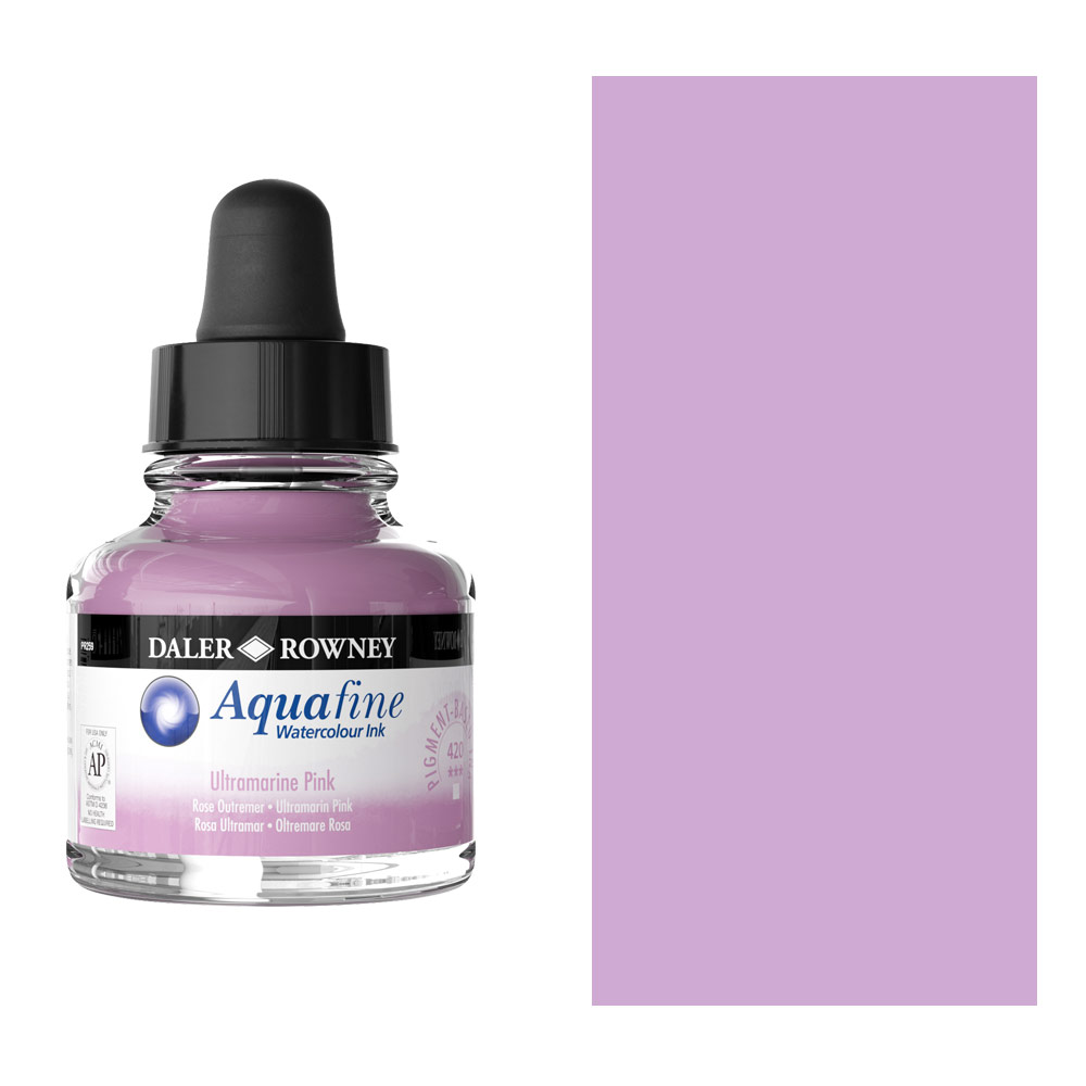 Daler-Rowney Aquafine Watercolour Ink 29.5ml Ultramarine Pink