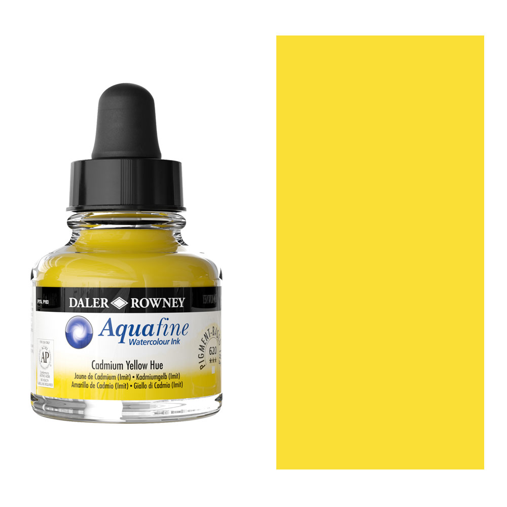 Daler-Rowney Aquafine Watercolour Ink 29.5ml Cadmium Yellow Hue