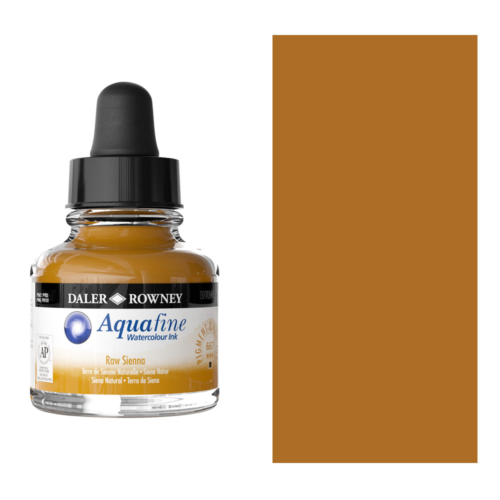 Daler-Rowney Aquafine Watercolour Ink 29.5ml Raw Sienna
