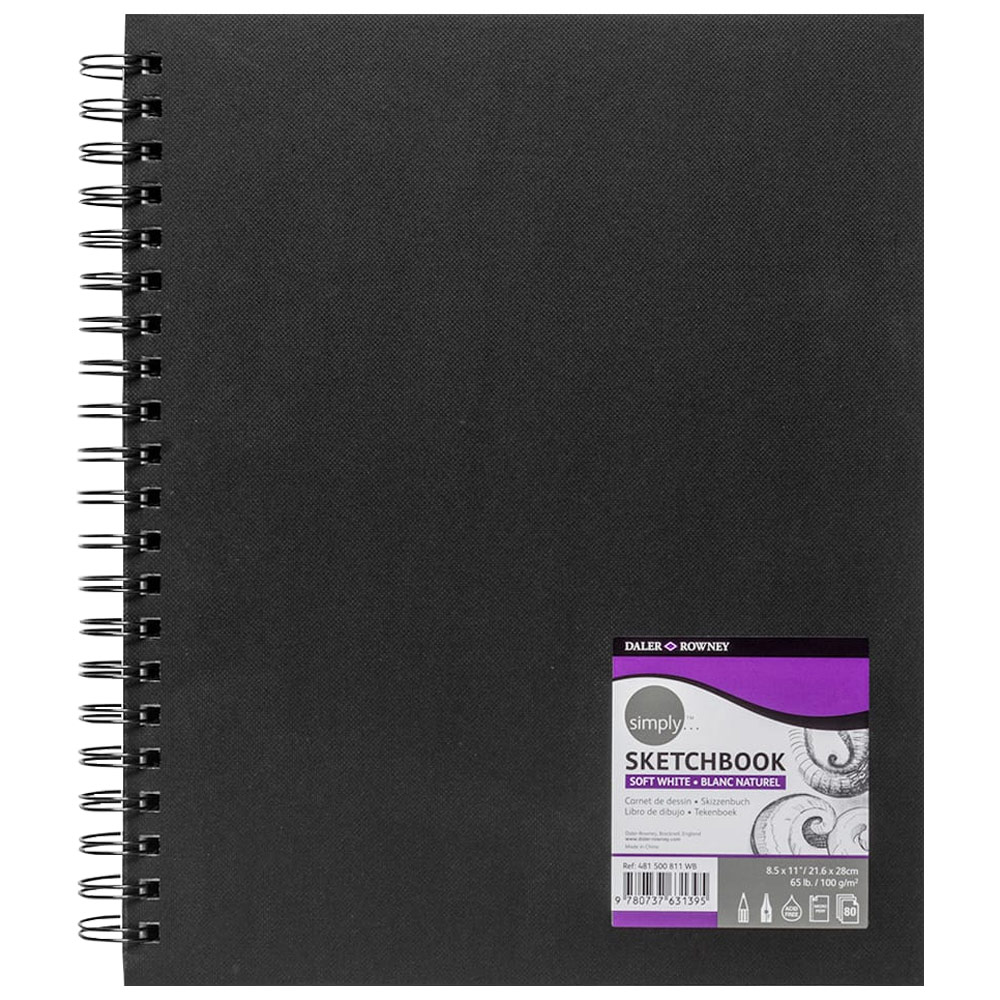 Daler-Rowney Hard Sketchbook Spiral Bound 80 Sheets 8.5"x11"