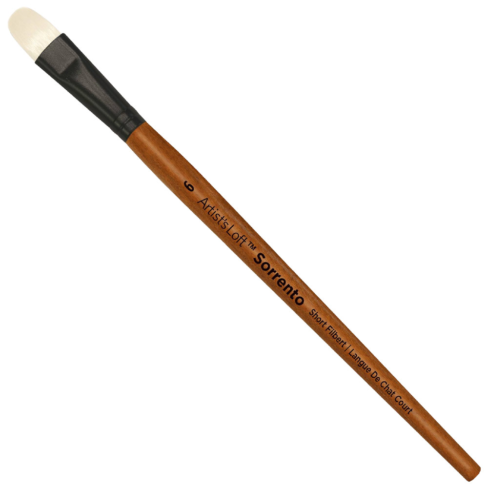Artist's Loft Sorrento Synthetic Bristle Oil Brush Short Filbert #6