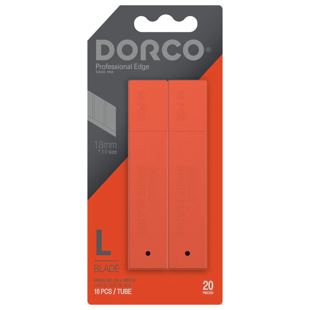Dorco Professional Edge L Blade CB-L Refill 20 Pack 18mm