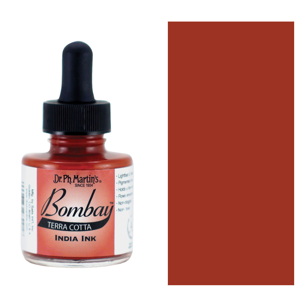 Dr. Ph. Martin's Bombay Waterproof India Ink 1oz Terra Cotta