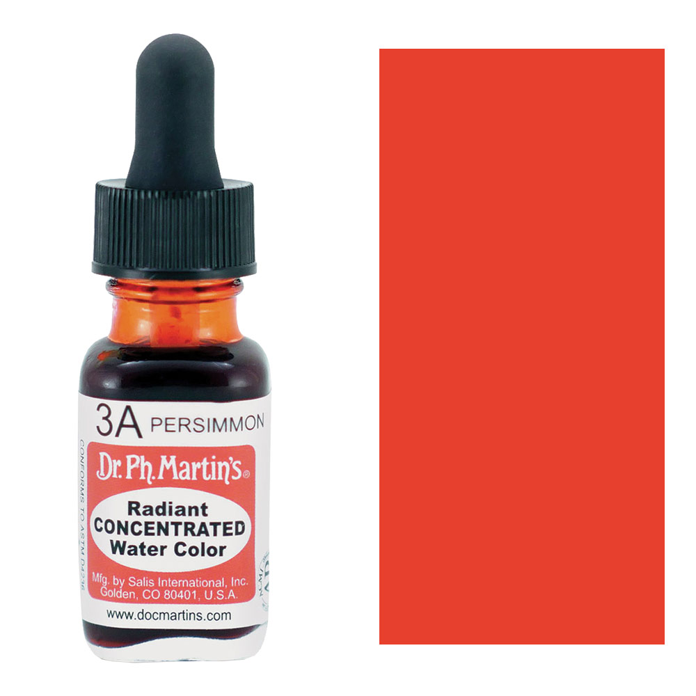 Dr. Ph. Martin's Radiant Concentrated Watercolor 0.5oz Persimmon