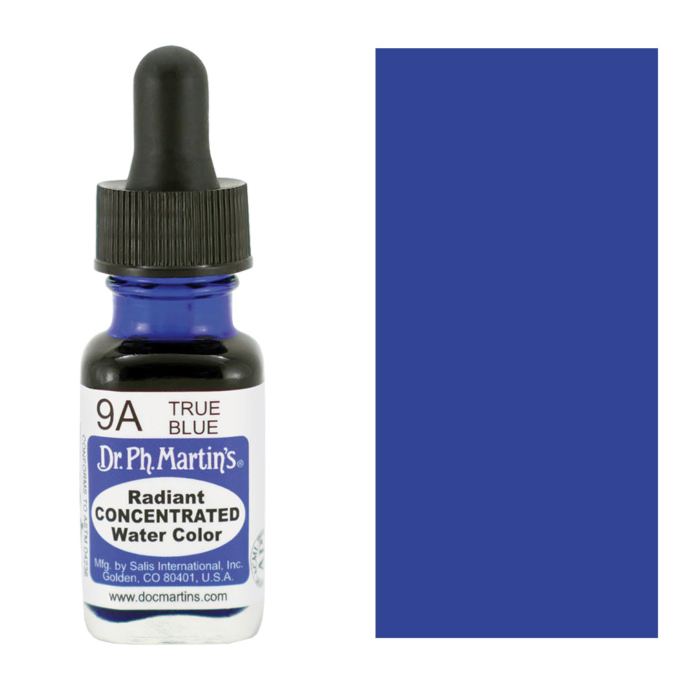 Dr. Ph. Martin's Radiant Concentrated Watercolor 0.5oz True Blue