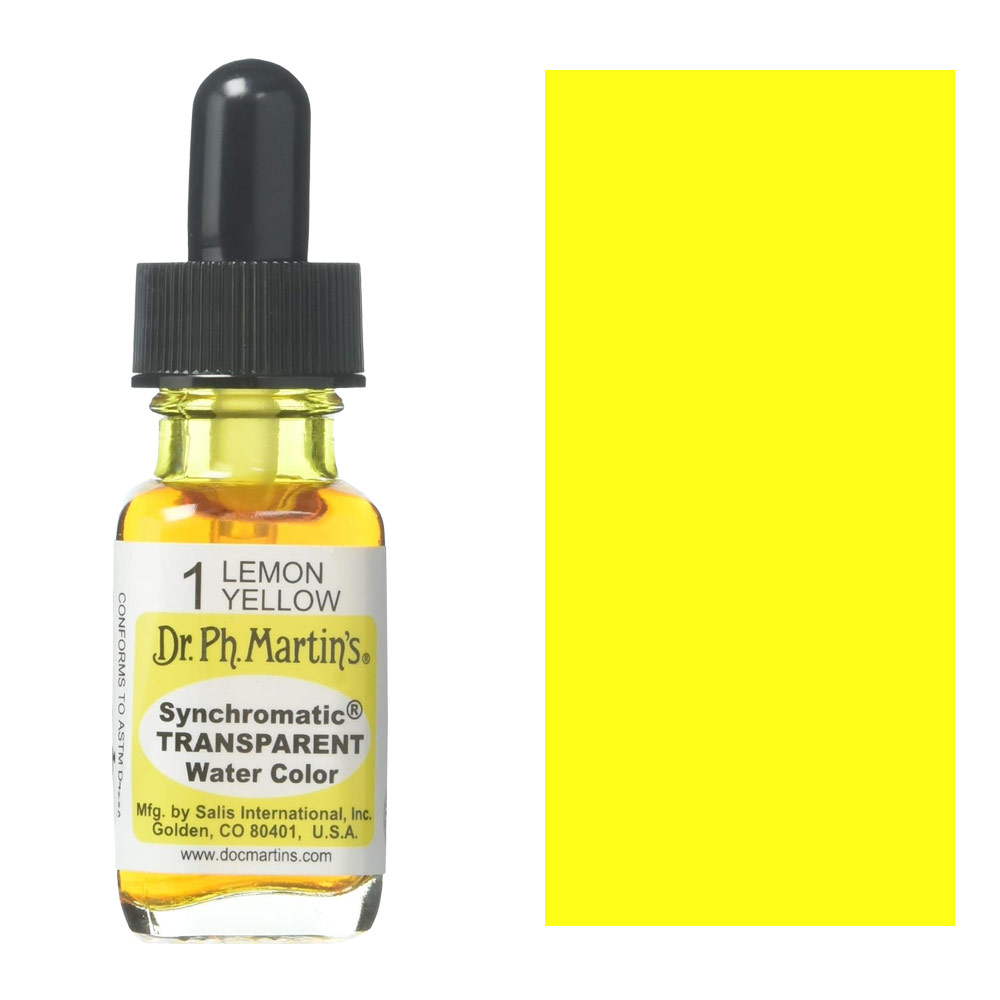 Dr. Ph. Martin's Synchromatic Transparent Watercolor 0.5oz Lemon Yellow
