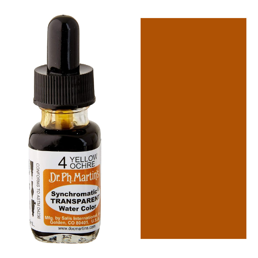 Dr. Ph. Martin's Synchromatic Transparent Watercolor 0.5oz Yellow Ochre
