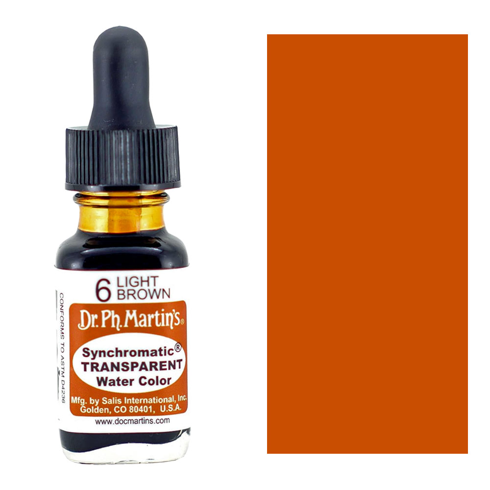 Dr. Ph. Martin's Synchromatic Transparent Watercolor 0.5oz Light Brown