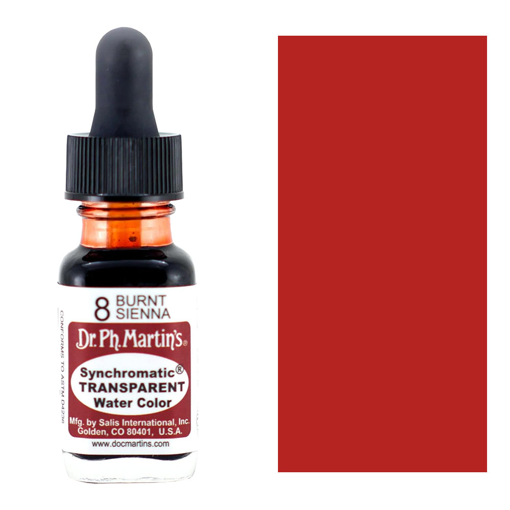 Dr. Ph. Martin's Synchromatic Transparent Watercolor 0.5oz Burnt Sienna