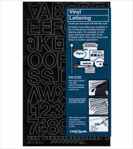 Duro Adhesive Vinyl Helvetica Letters & Numbers 1" Black