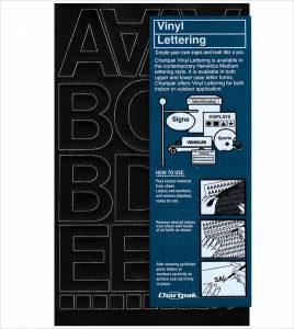 Duro Adhesive Vinyl Helvetica Letters & Numbers 2" Black