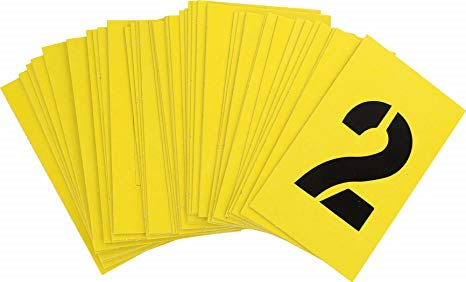 Duro Adhesive Vinyl Helvetica Letters & Numbers 2" Yellow