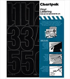 Duro Adhesive Vinyl Helvetica Numbers 4" Black