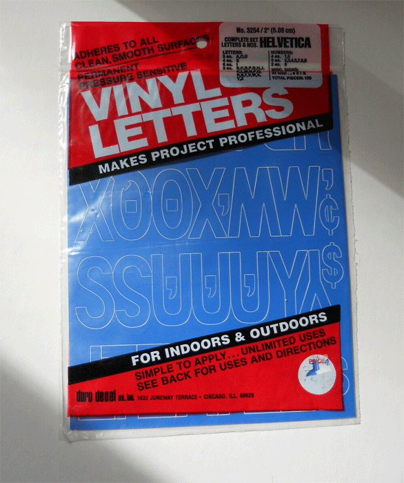 Duro Adhesive Vinyl Helvetica Letters 6" Blue
