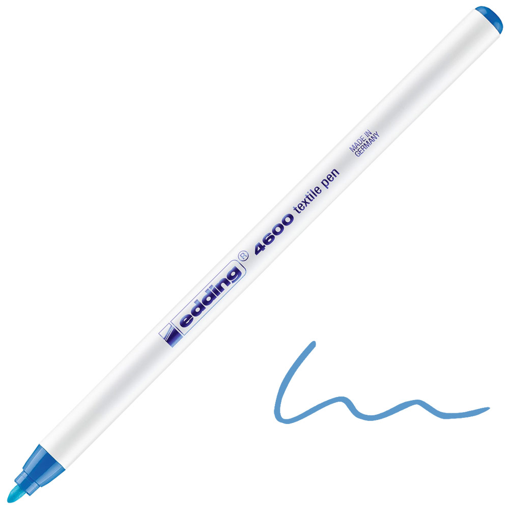 Edding 4600 Textile Pen 1mm Light Blue