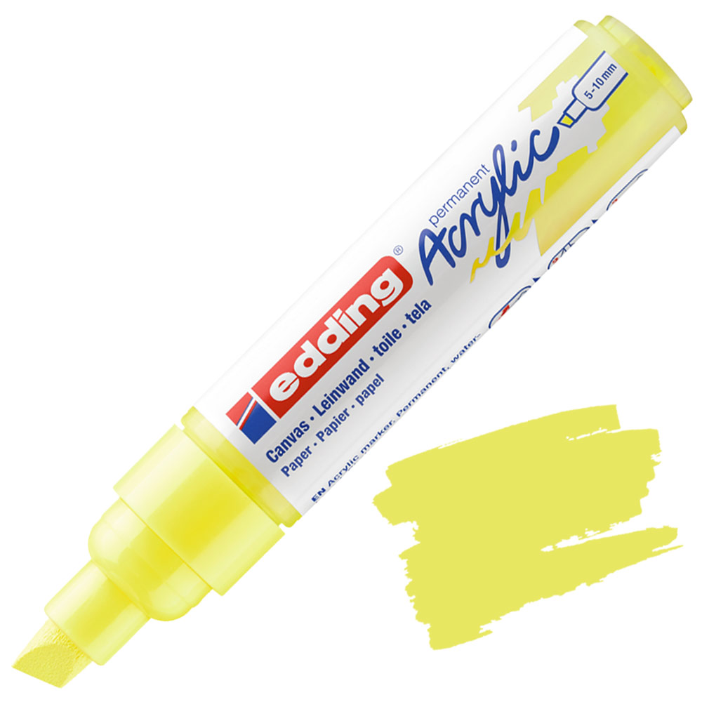 Edding 5000 Permanent Acrylic Paint Marker Broad 5-10mm Neon Yellow