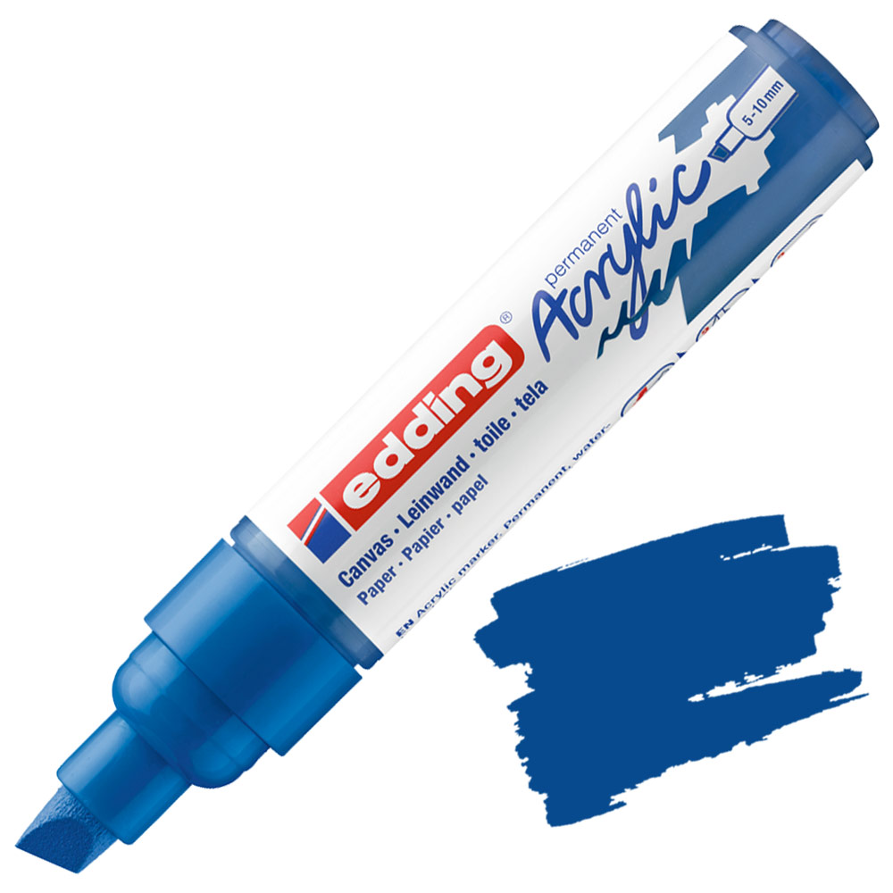 Edding 5000 Permanent Acrylic Paint Marker Broad 5-10mm Gentian Blue