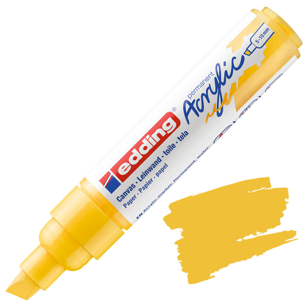 Edding 5000 Permanent Acrylic Paint Marker Broad 5-10mm Traffic Yellow