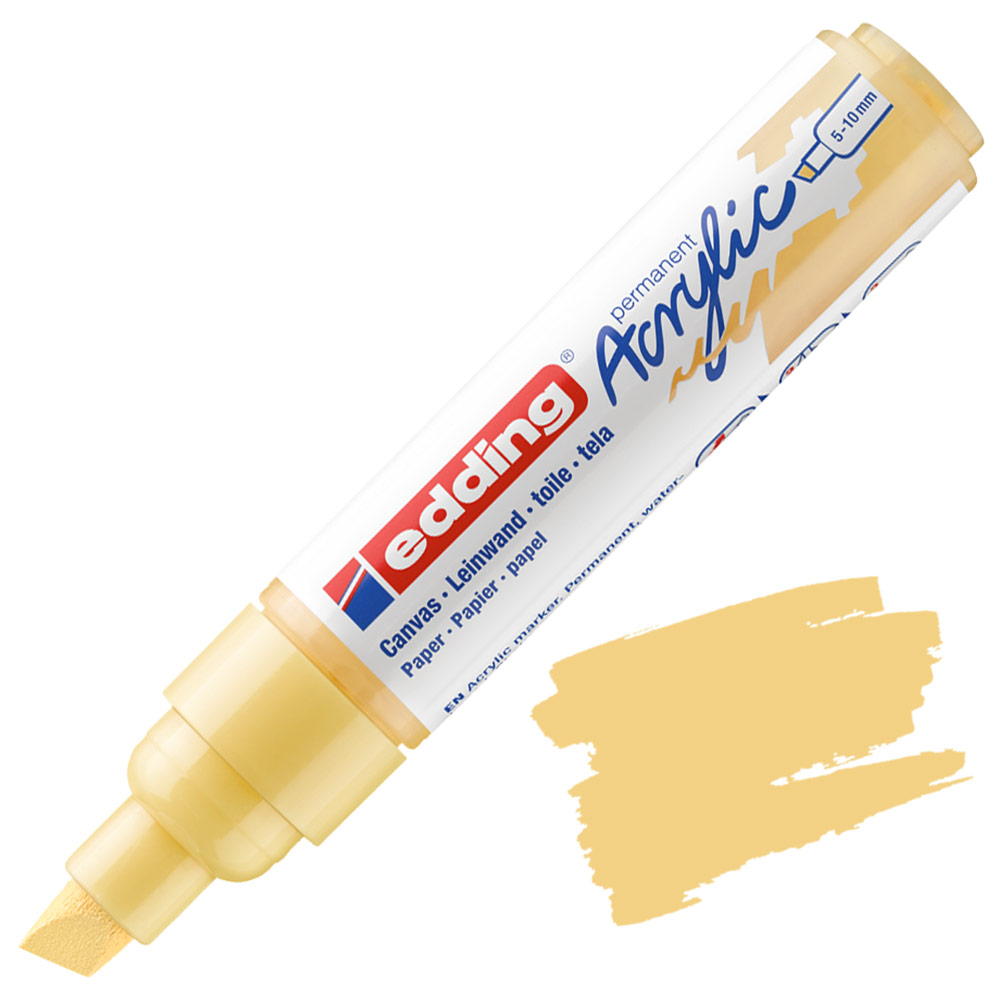Edding 5000 Permanent Acrylic Paint Marker Broad 5-10mm Pastel Yellow
