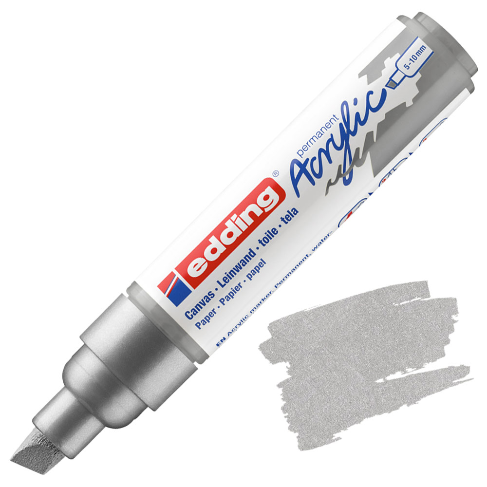 Edding 5000 Permanent Acrylic Paint Marker Broad 5-10mm Silver