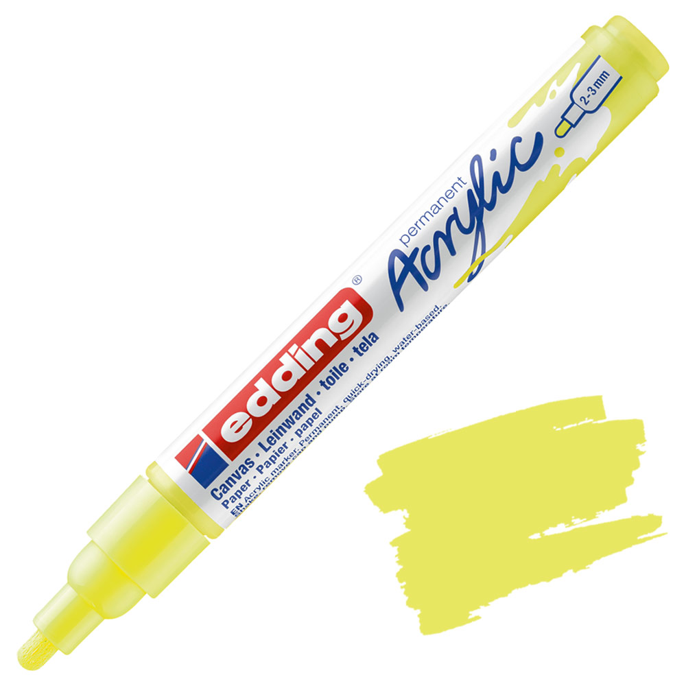 Edding 5100 Permanent Acrylic Paint Marker Medium 2-3mm Neon Yellow