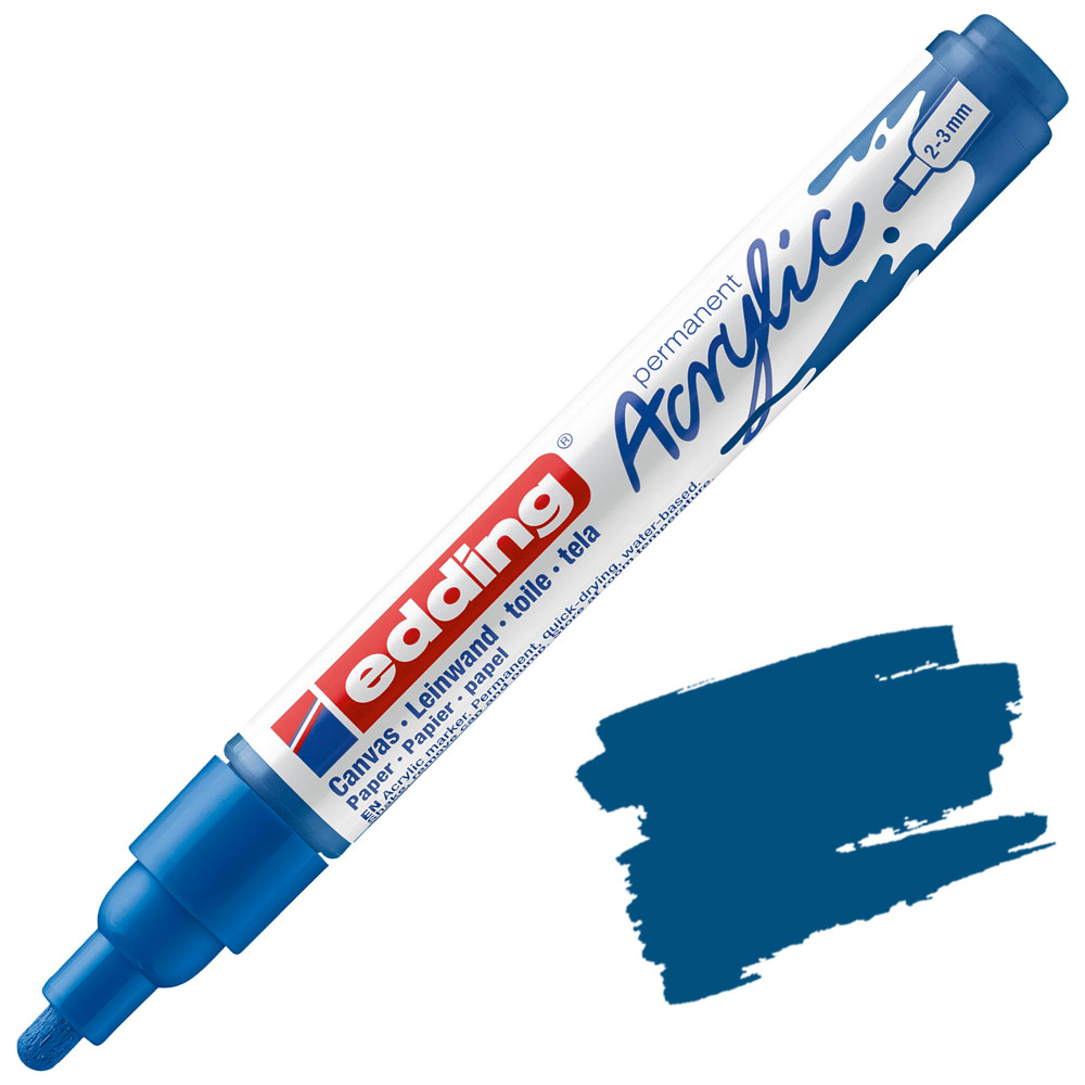 Edding 5100 Permanent Acrylic Paint Marker Medium 2-3mm Gentian Blue