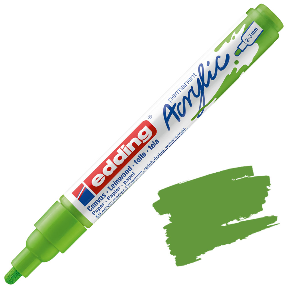 Edding 5100 Permanent Acrylic Paint Marker Medium 2-3mm Yellow Green