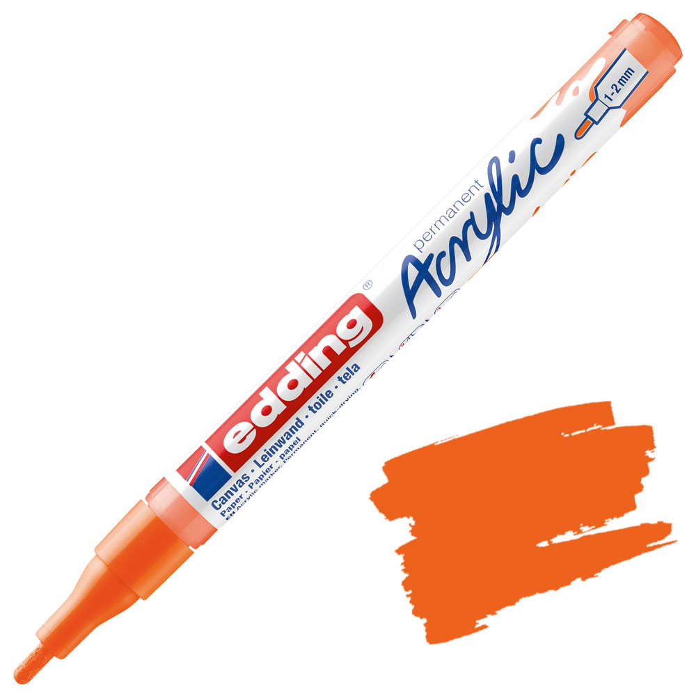 Edding 5300 Permanent Acrylic Paint Marker Fine 1-2mm Neon Orange