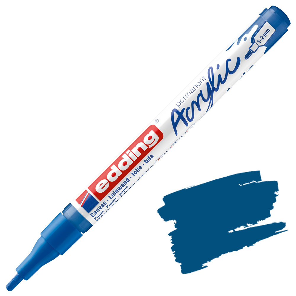 Edding 5300 Permanent Acrylic Paint Marker Fine 1-2mm Gentian Blue