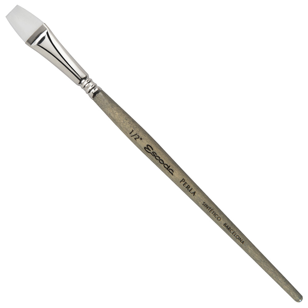 Escoda Perla White Toray Synthetic Brush Series 1432 Flat Wash 1/2"