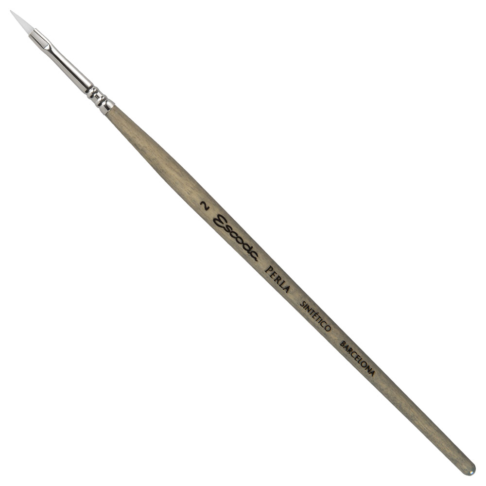 Escoda Perla White Toray Synthetic Brush Series 1510 Filbert #2
