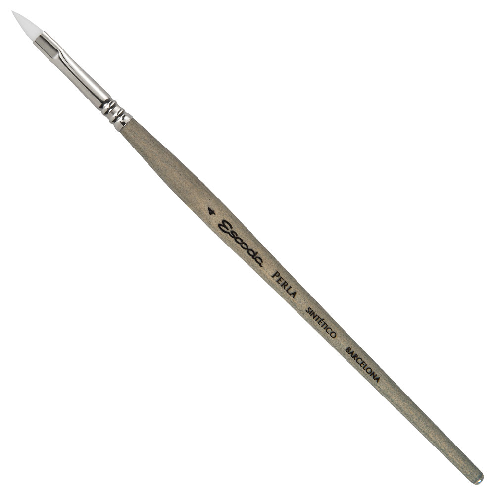 Escoda Perla White Toray Synthetic Brush Series 1510 Filbert #4