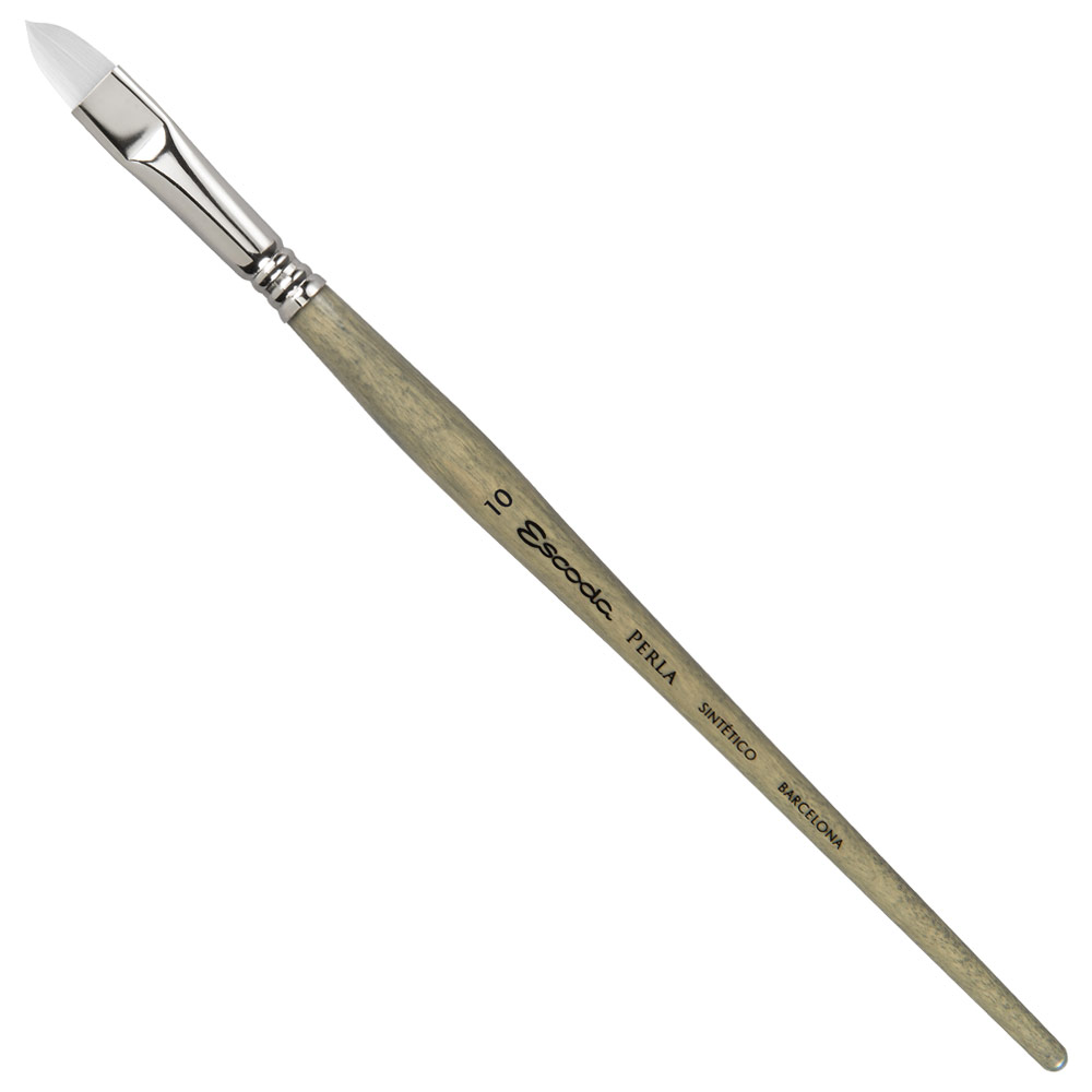 Escoda Perla White Toray Synthetic Brush Series 1510 Filbert #10