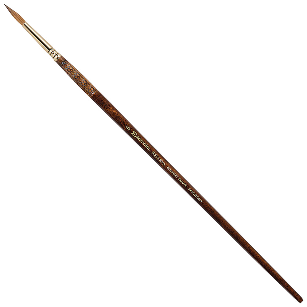 Escoda Reserva Kolinsky Sable Long Brush Round #6