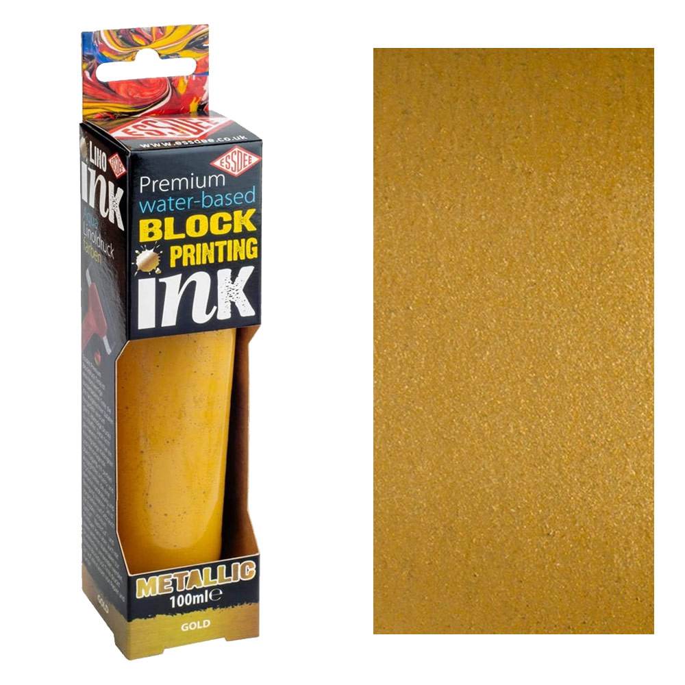 Essdee Premium Water-Based Block Printing Ink 100ml Gold