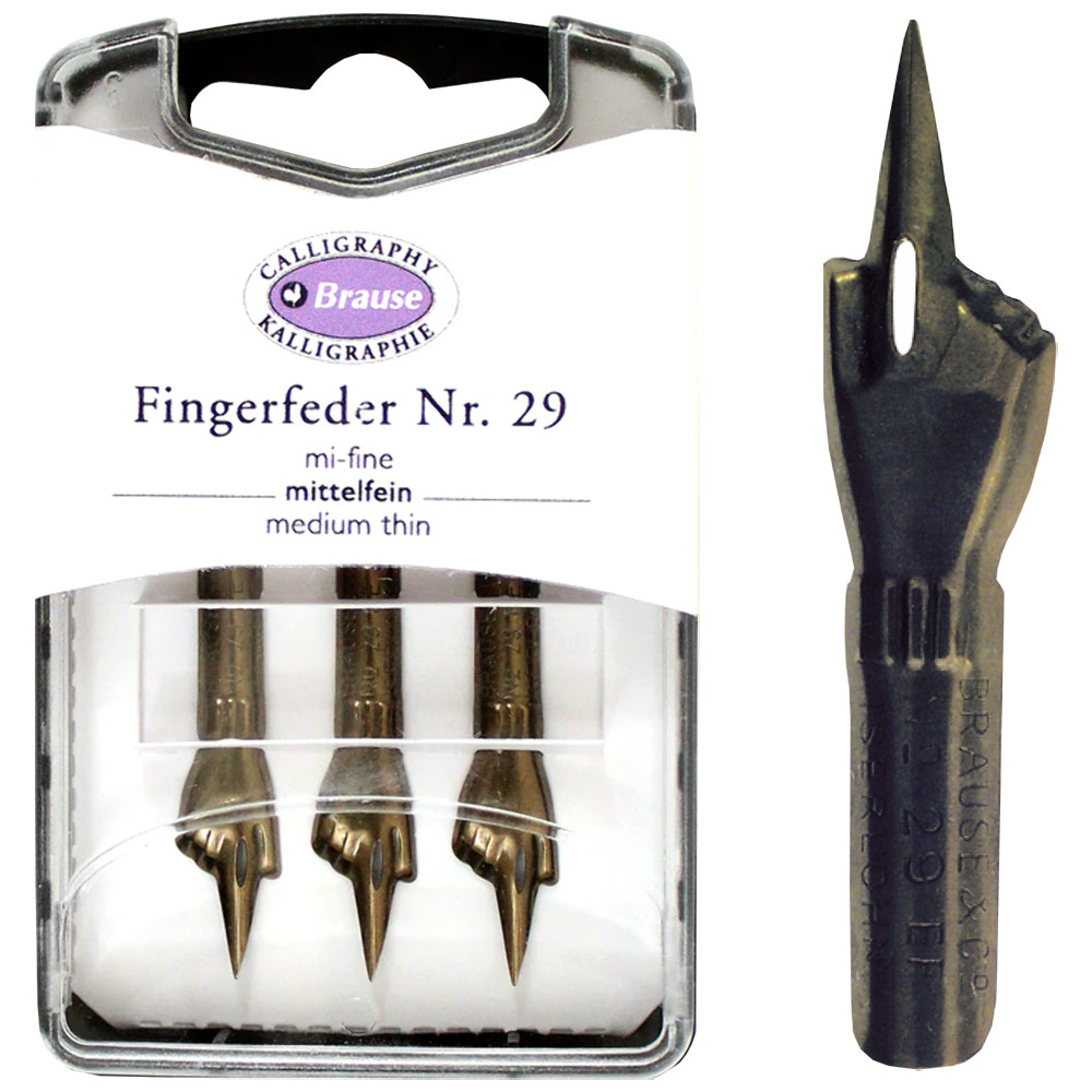 Brause Calligraphy Index Finger 29 Nib 3 Pack