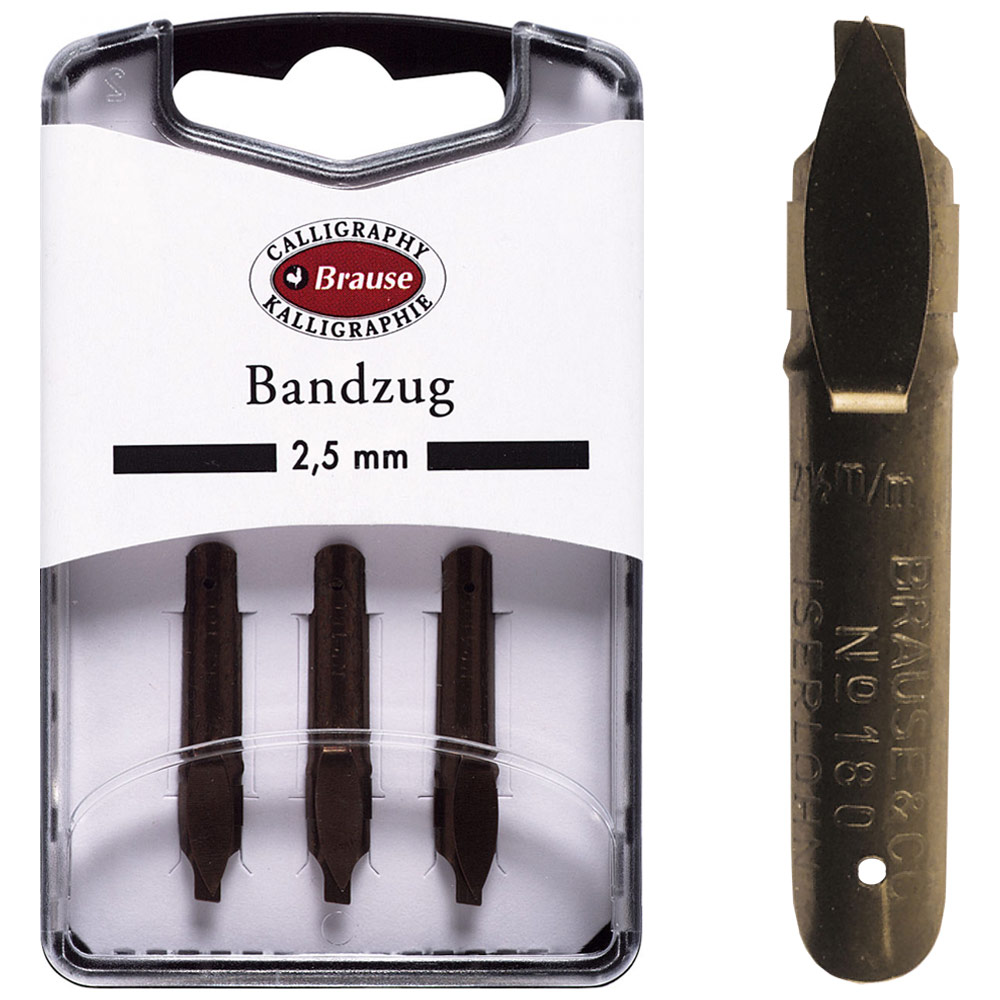 Brause Calligraphy Bandzug 180 Nib 3 Pack 2.5mm