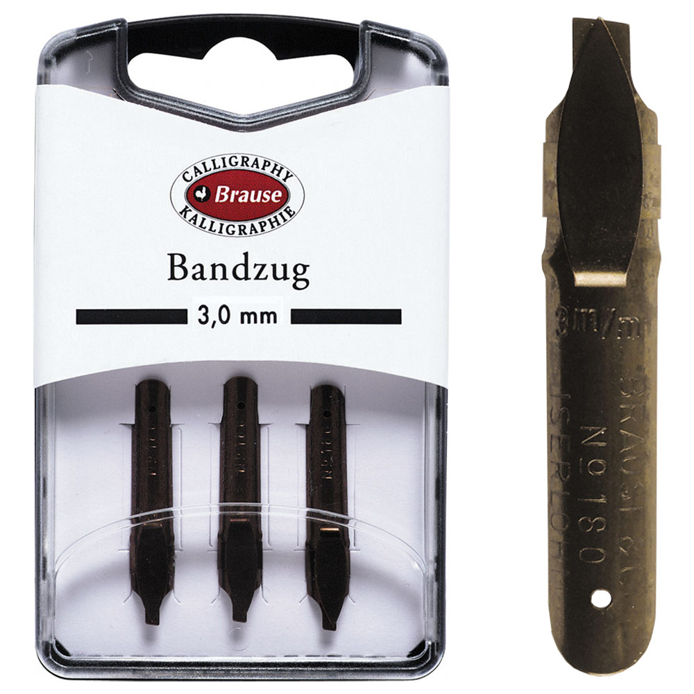 Brause Calligraphy Bandzug 180 Nib 3 Pack 3mm