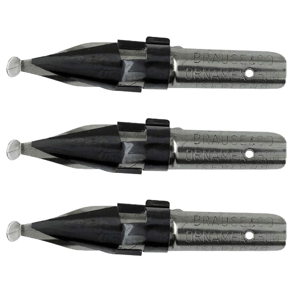 Brause Calligraphy Ornament 500 Nib 3 Pack 3mm
