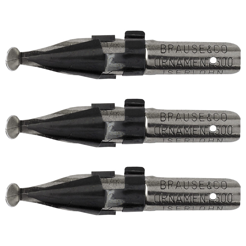 Brause Calligraphy Ornament 500 Nib 3 Pack 4mm