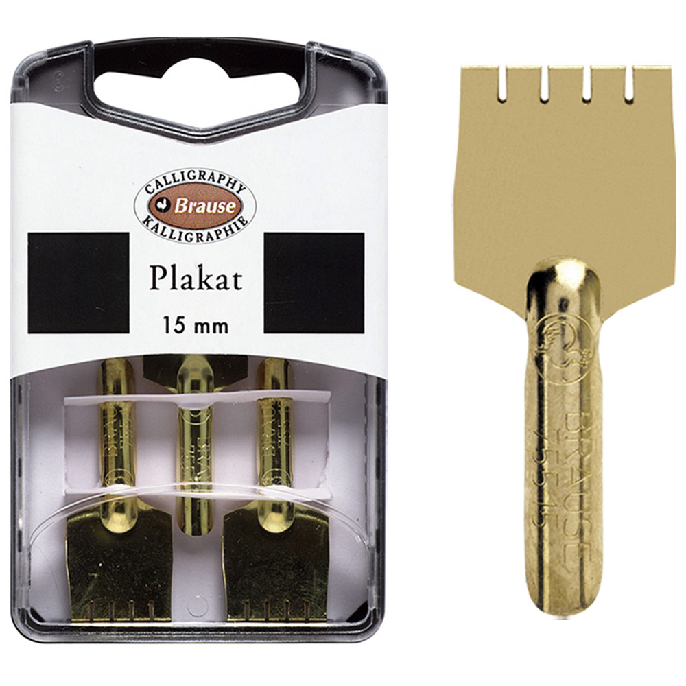 Brause Calligraphy Plakat 755 Poster Nib 3 Pack 15mm