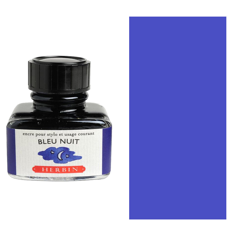 J. Herbin La Perle des Encres Fountain Pen Ink 30ml Bleu Nuit