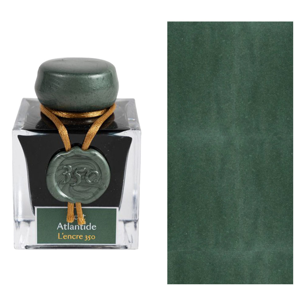 J. Herbin 350 Anniversary Fountain Pen Ink 50ml Vert Atlantide