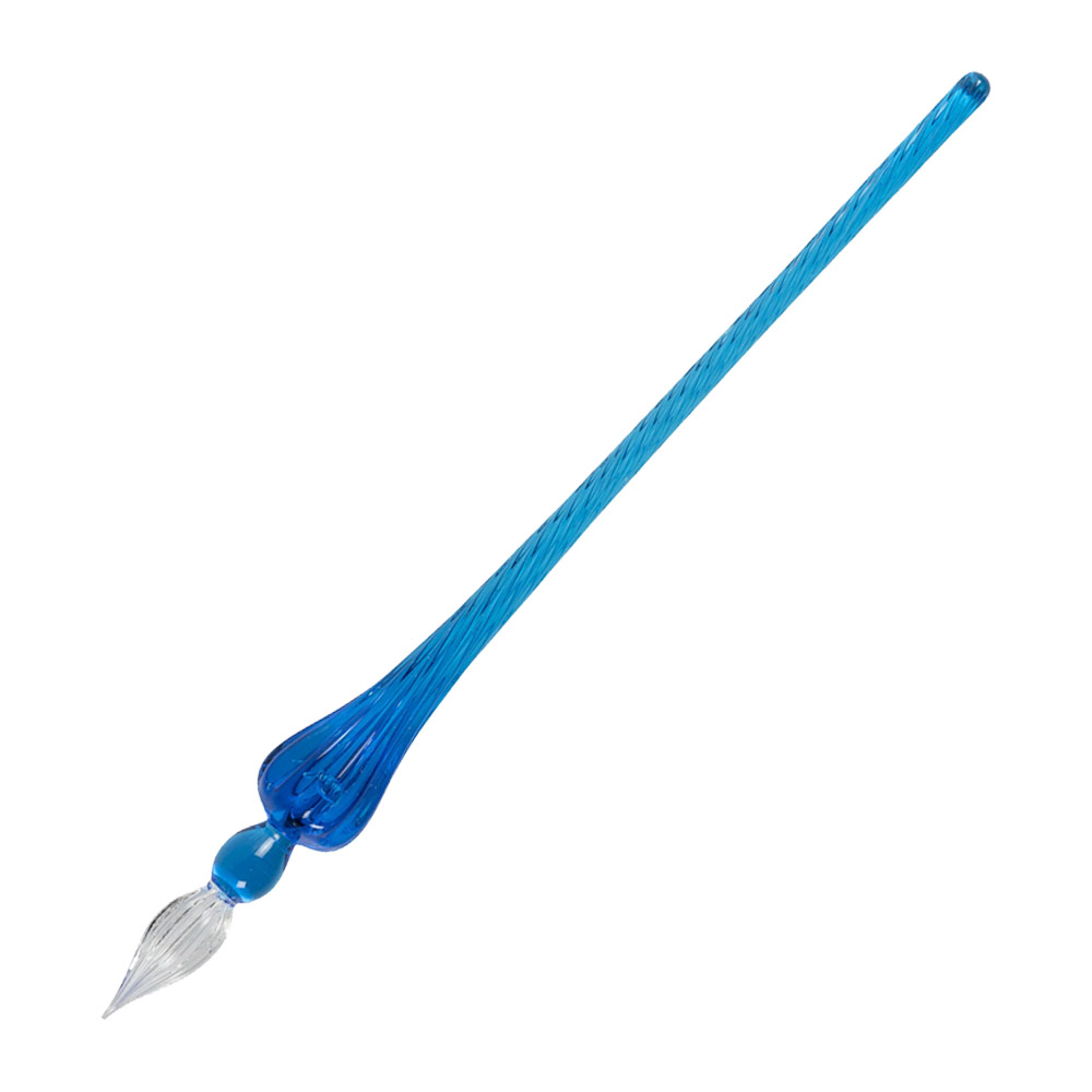 J. Herbin Marbleized Glass Pen Blue