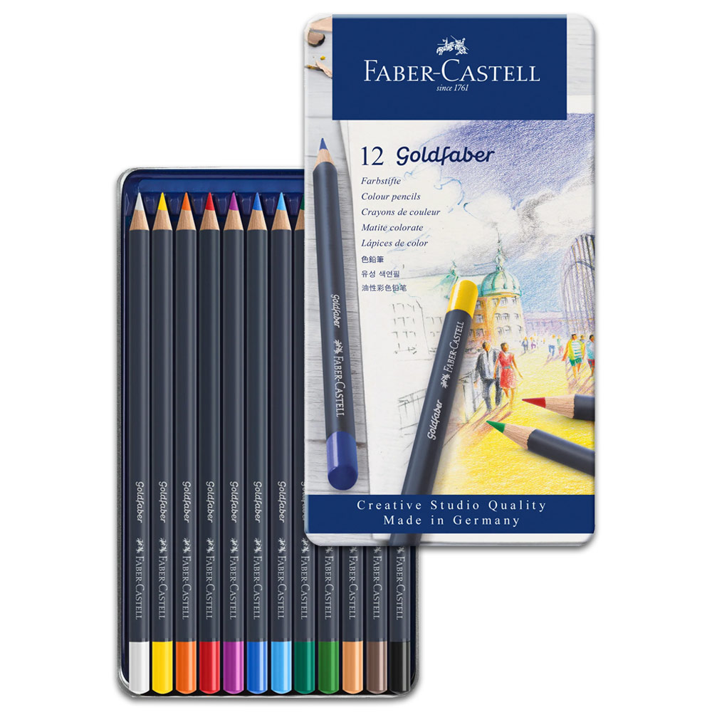 Lápices De Colores Faber Castell Profesional Goldfaber 12 Pz