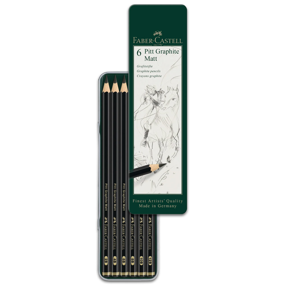 Faber-Castell Pitt Graphite Matte Pencil 6 Set