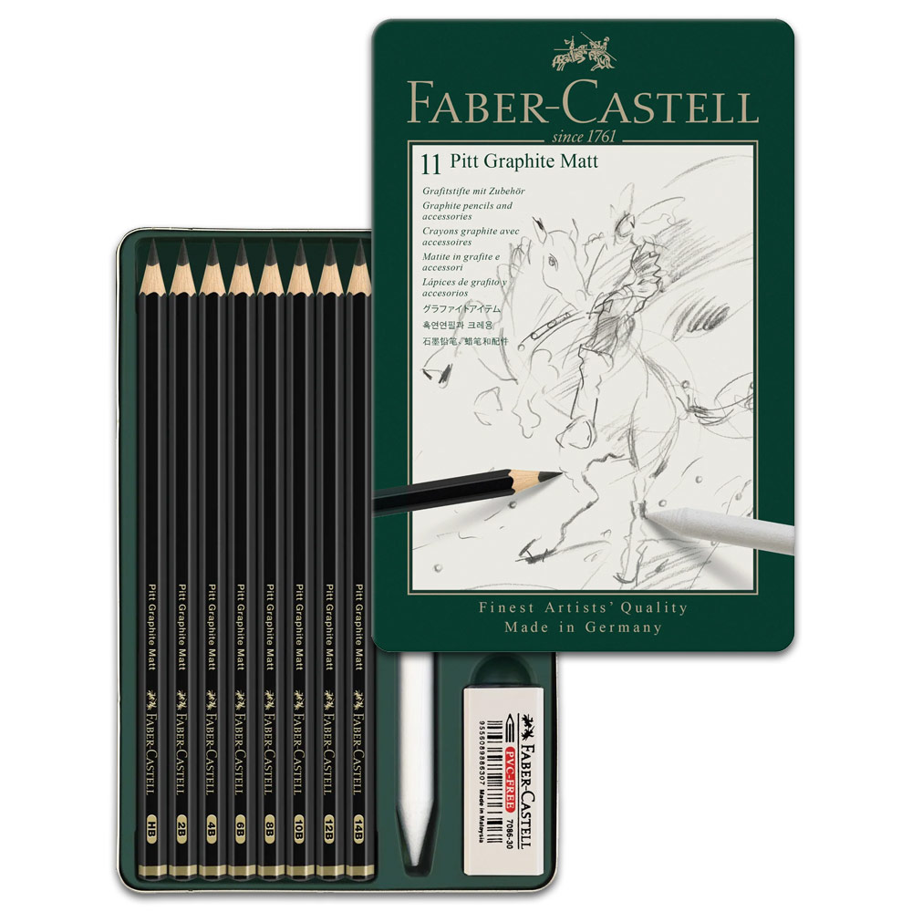 FABER-CASTELL Black Matt 2B Pencils Pencil 
