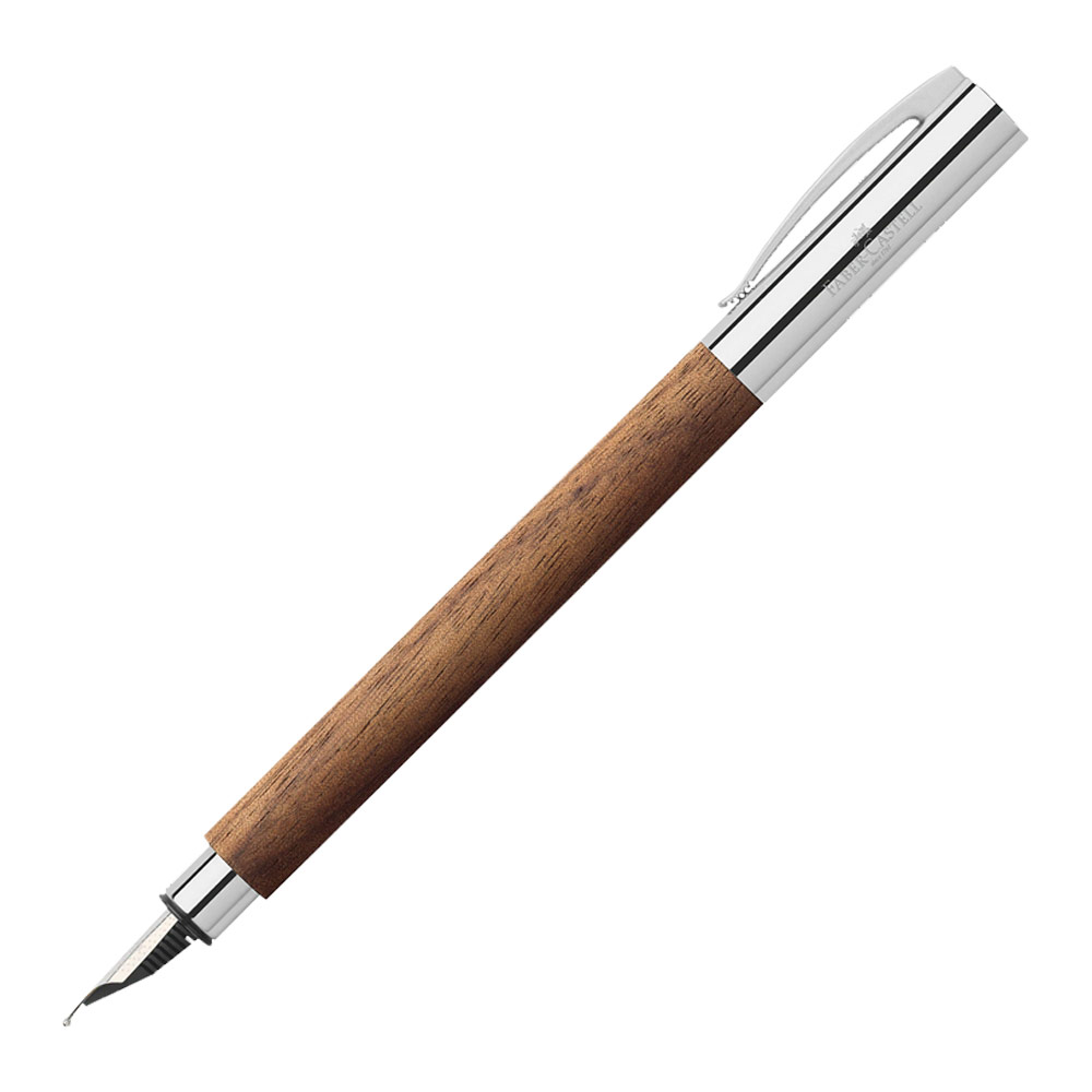 Faber-Castell Ambition Fountain Pen Walnut Wood Extra Fine