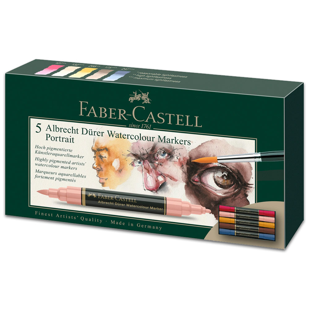 Faber-Castell Albrecht Duerer Watercolor Marker 5 Set Portrait