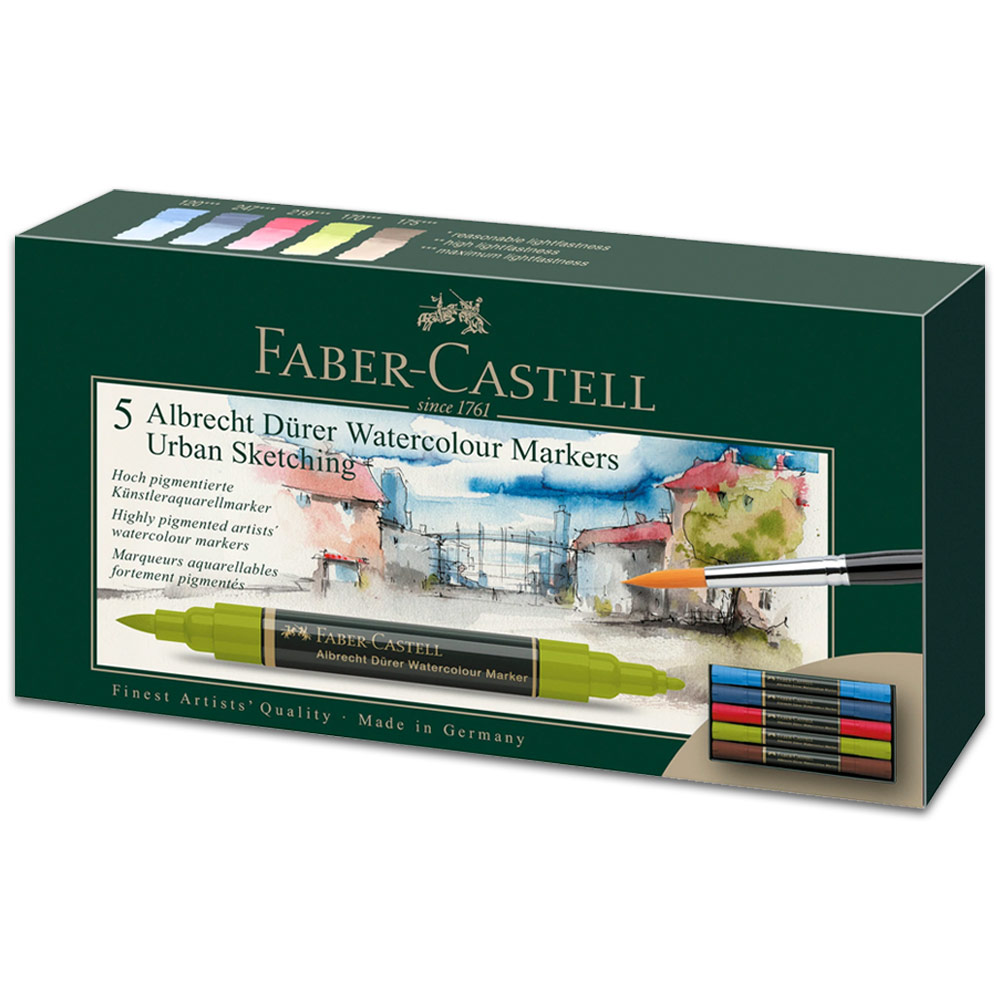 Faber-Castell Albrecht Duerer Watercolor Marker 5 Set Urban Sketch